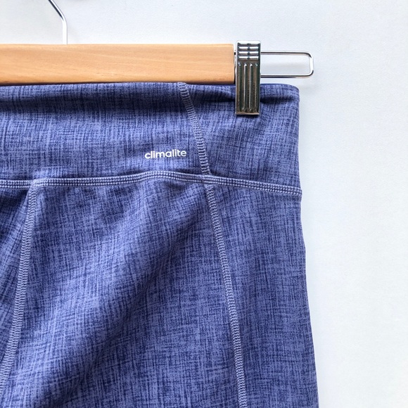 Adidas Climalite Workout Crop Tights Blue Size - Picture 5 of 7